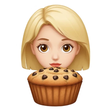 Lady with muffin eyes  sticker