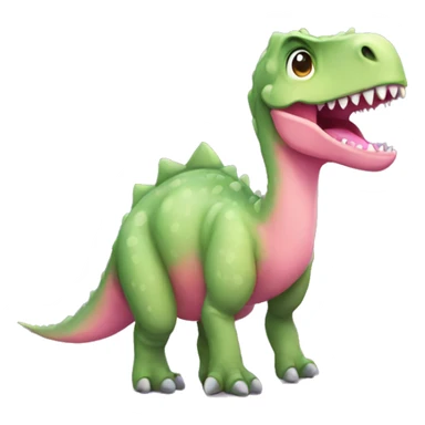 dinosaur with a pink bow sticker