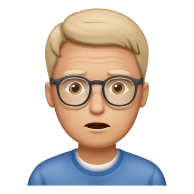 A man with glasses saying “ Are you mentally okay “! sticker