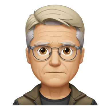 old Hawkeye  Clint Barton with glasses 
 sticker