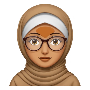 madre con jafas arabe con un panuelo tapandole todo el cabello sticker