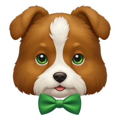 dog with green bow tie sticker