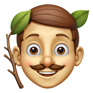 Pinnochio with a branch nose  sticker