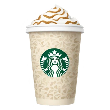 beige starbucks cup with winter pattern sticker