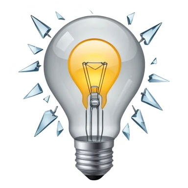 broken light bulb sticker