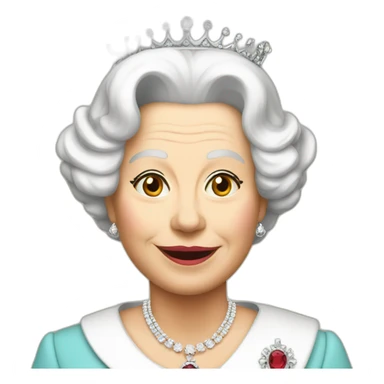 Elizabeth ii queen sticker