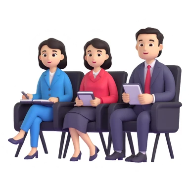 HOMEM E MULHER ASSISTINDO PALESTRA sticker