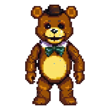 Freddy Fazbear from Five Nights at Freddy's game sticker
