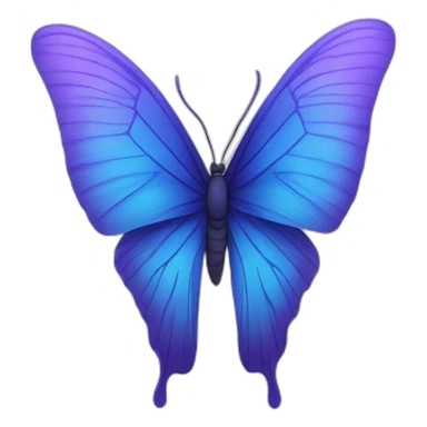 Blue with purple butterfly  sticker