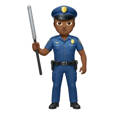 angry policeman full body sticker