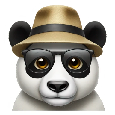 Panda wearing hat and gogs  sticker