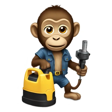 Monkey with a drill sticker