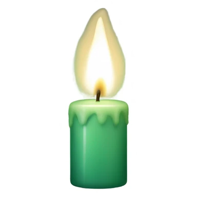 pale dark green vintage candle sticker