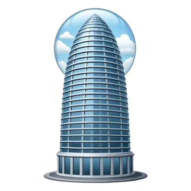 Dome Tower – Tall skyscraper covered by a glass dome.
 sticker