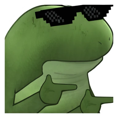 frog with sunglasses sticker