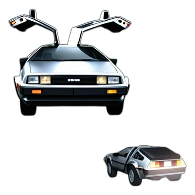 Delorean black to future sticker