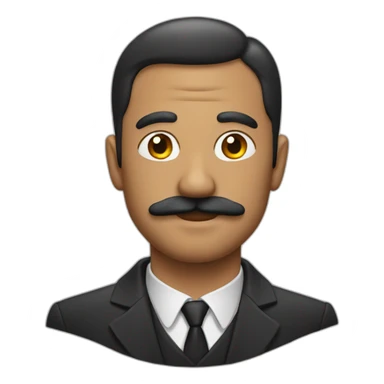 Man with mustach sticker