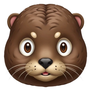 generate an otter with a very big brain, sarcastic sticker