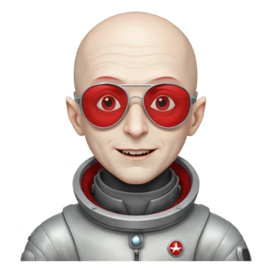 Captain Nosferatu – pale vampire in silver spacesuit, red-tinted aviator glasses, floating with a smug grin sticker