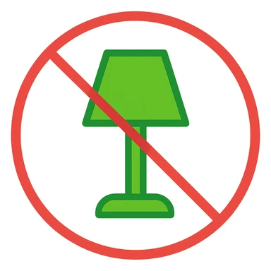 Make the green lamp a much brighter, more vivid green while keeping the red prohibition circle intact. Maintain a transparent background. The style should be consistent with the original images. sticker