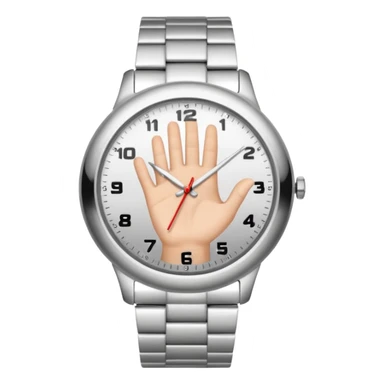 A hand with a watch sticker