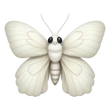 White moth sticker