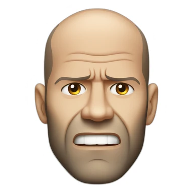 very angry looking Jason Statham sticker
