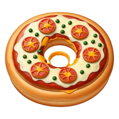 Pizza donut sticker