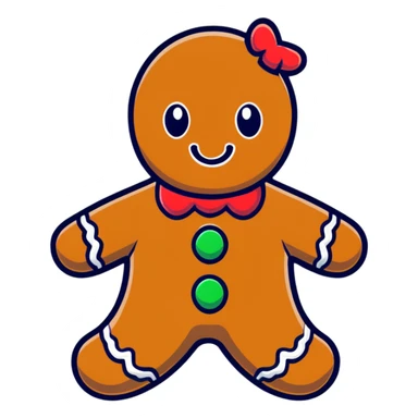 gingerbread man sticker