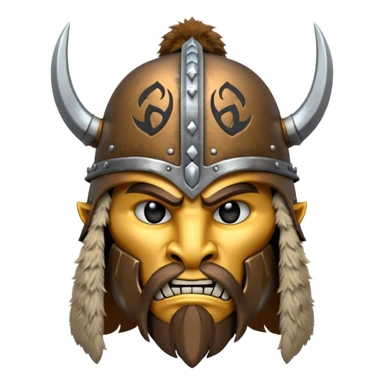 barbarian helmet object icon, metal helmet with thick fur trim, rugged tribal look, fantasy warrior style, 3D cartoon, mobile game icon style, centered, clean background, no text, no watermark

 sticker