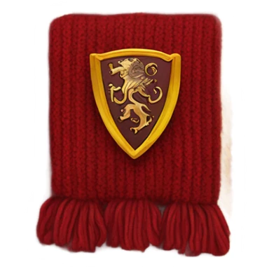 red knitted Gryffindor scarf sticker