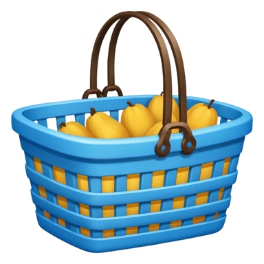 cesta de compras azul ciano sticker