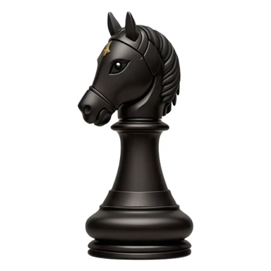black chess pieces, knight piece sticker