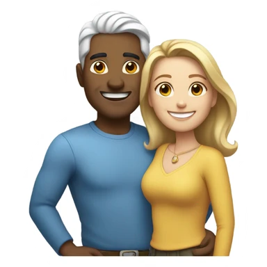 Hispanic Man and white woman best friend sticker