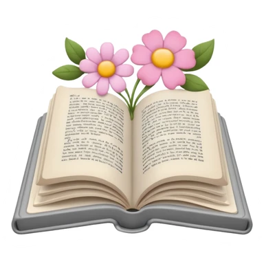 Gray Open book in a girly style sticker