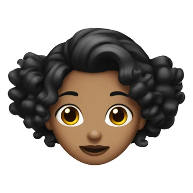 black hair girl with piercings sticker