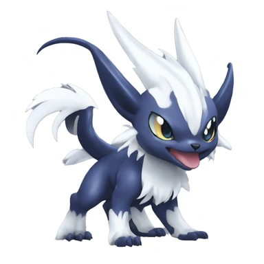 Edgy Cool Kawaii Baby Nargacuga-Absol-Pokémon Full Body Detailed High Quality sticker