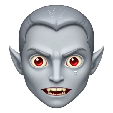 glitter gray dent vampire  sticker