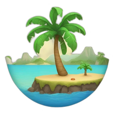 Île déserte sticker