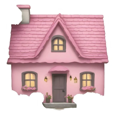 Pink love cottage core sticker