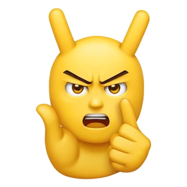 emoji holding up middle finger sticker