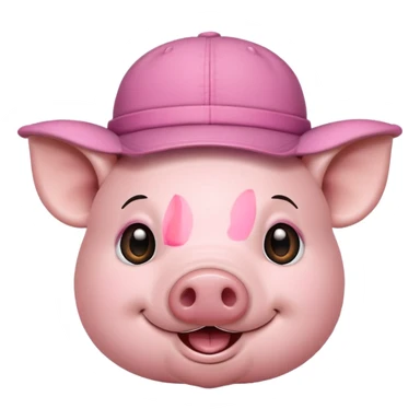 pig wearing a hat  sticker