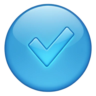 Blue checkmark emoji for verification  sticker