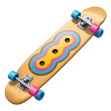colorful skateboard  sticker