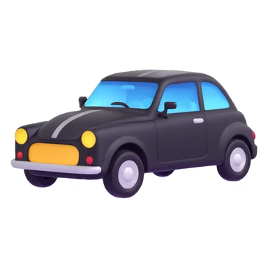 elegant solid car icon with a transparent protective film, refined and smooth design sticker