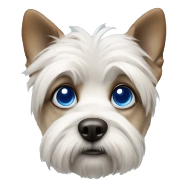 Maltase dog with one blue eye  sticker