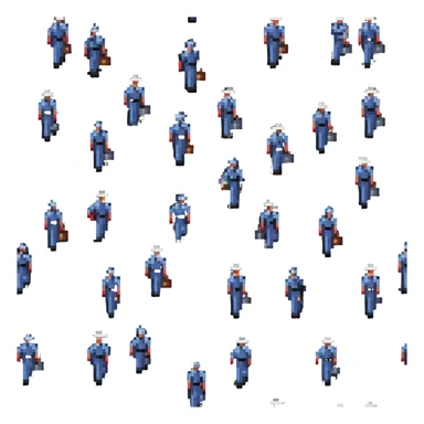 labor workers walking sticker