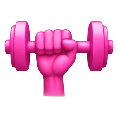 Pink hand weights sticker