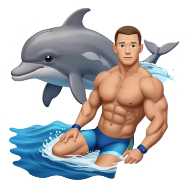 John Cena on a dolphin sticker
