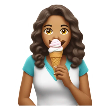 Latina licking ice cream sticker